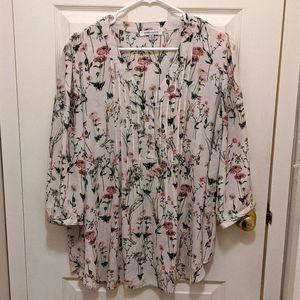 Floral Pintuck Blouse